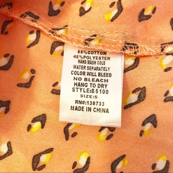 Umgee Sleeveless Tunic Top Coral Leopard - Small - Picture 7 of 8